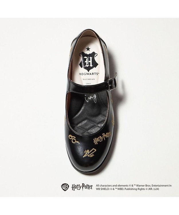 ing <ing>【ハリー・ポッターコラボレーション】刺繍モチーフメリージェーンパンプス ブラック