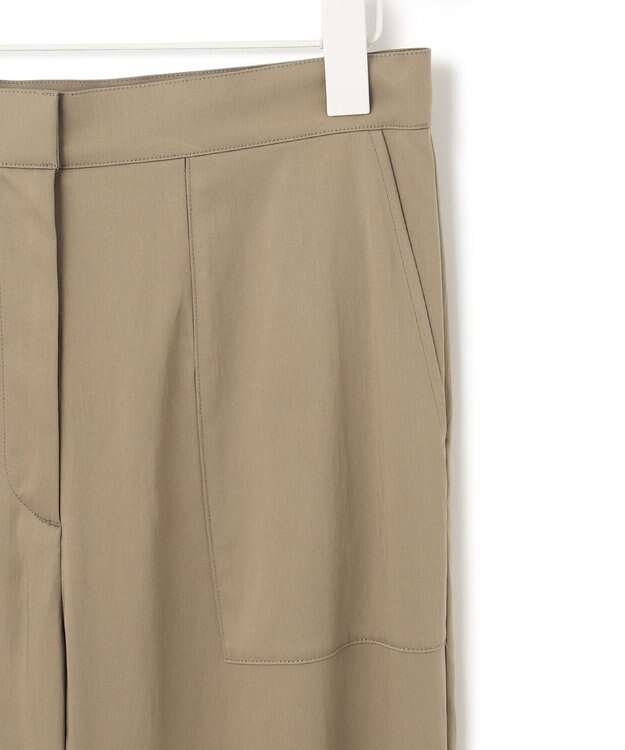 ICB 【洗える】 キュプラナイロンストレッチ ジョグパンツ オリーブ系