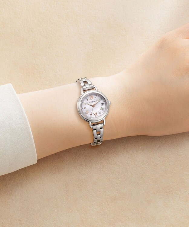 CITIZEN 【替えバンド付き2way 限定モデル】「カフェタイム」をテーマにしたソーラーテック電波時計 シルバー