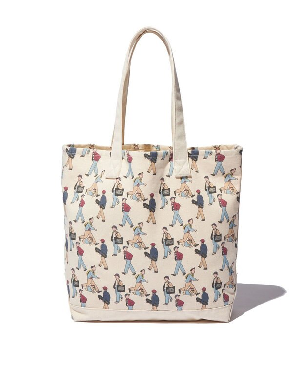 J.PRESS MEN 【AaronChang】【UNISEX】プリント トートバッグ ホワイト系5