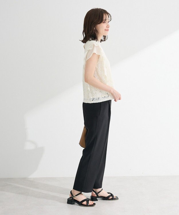 Green Parks ・Ｐｅｔｉｔ　Ｆｌｅｕｒ　フレンチレーシーブラウス Brown