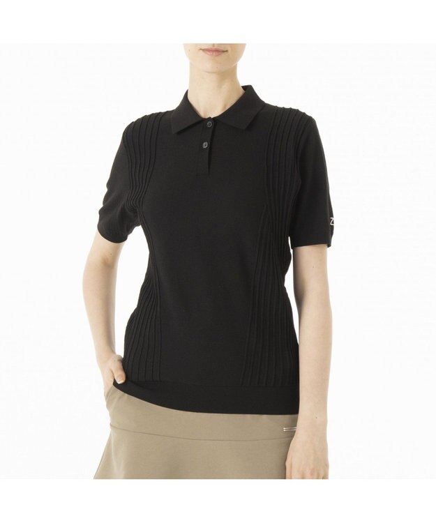 ZERO HALLIBURTON 【雑誌掲載】ニットポロシャツ ZHG-W5S7a 82982 ブラック