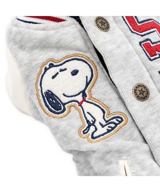 PET PARADISE スヌーピー 遠赤外線 背開き スタジャン 中型犬 大型犬 グレー