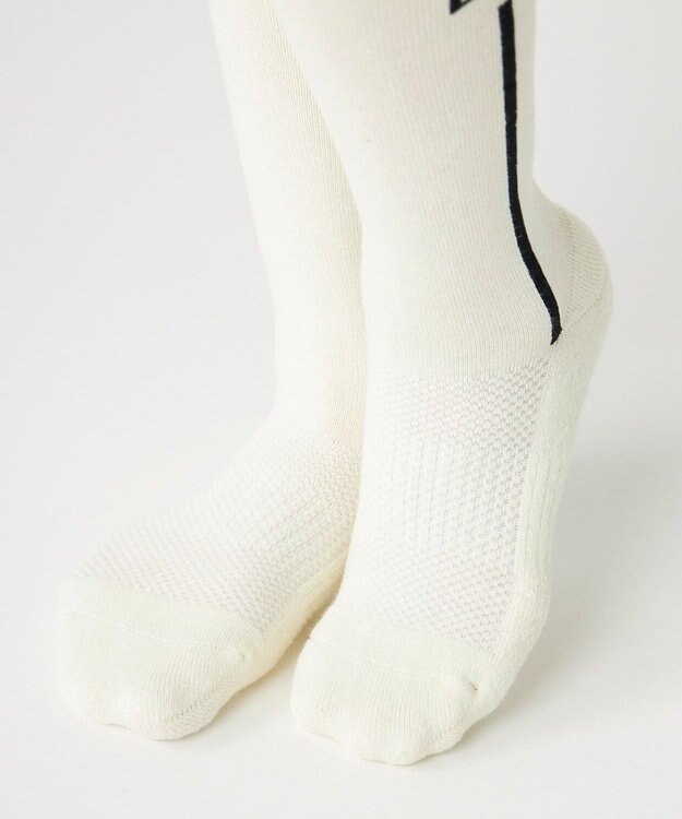 FILA GOLF／marie claire 【LOUDMOUTH】ロゴ入りニーハイソックス Off White