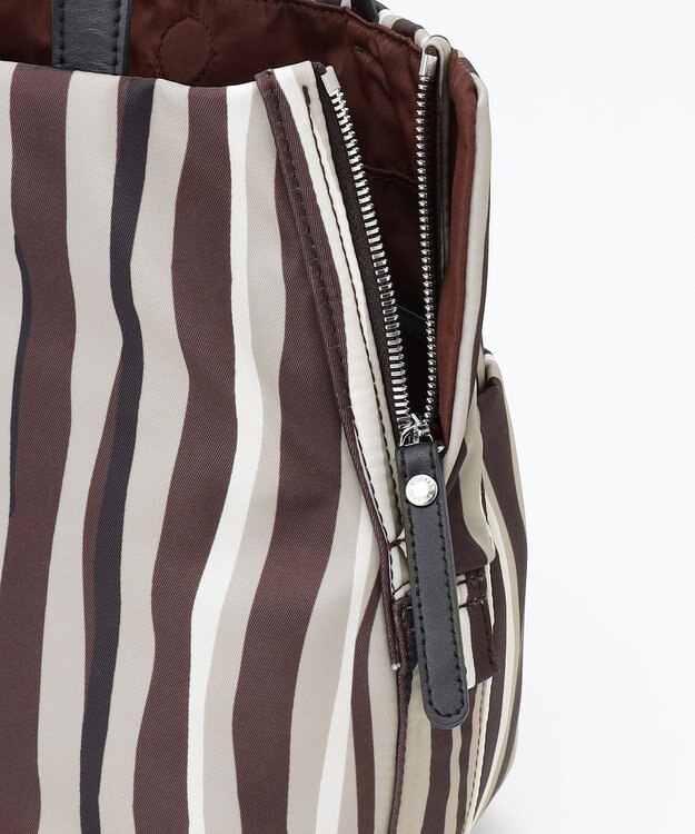 Y'SACCS 【ムック本掲載】ドローイングストライプ　ミニトートバッグ ワイン