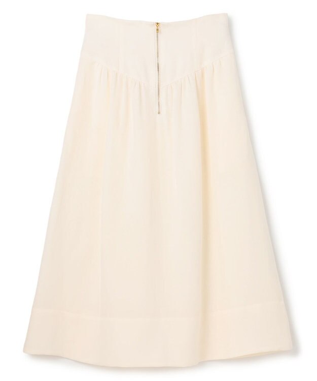 BEIGE， BERNARD / リネン混 ゴールドジップ ハイウエススカート Ecru
