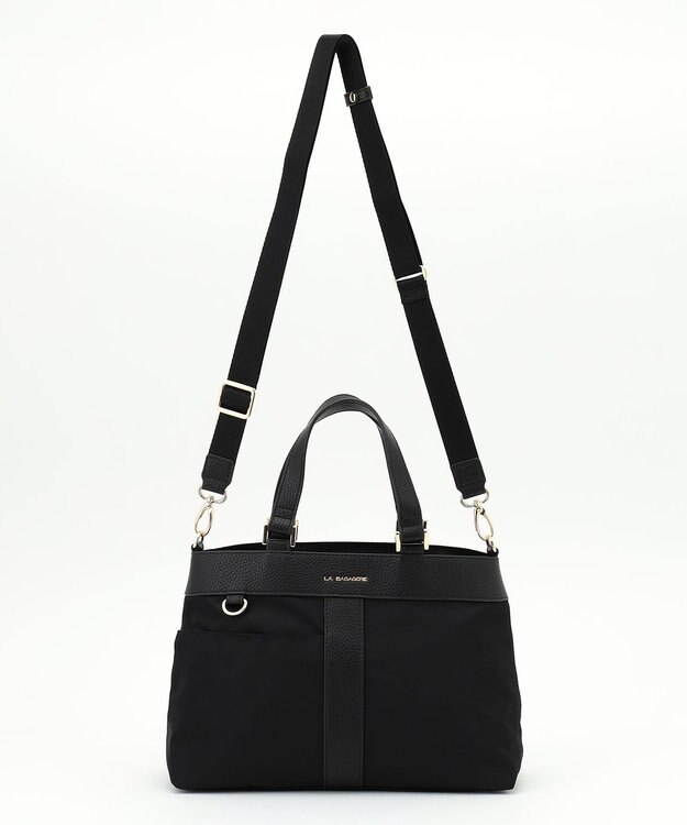 LA BAGAGERIE コンビ2WAYトートバッグ Sサイズ ブラック