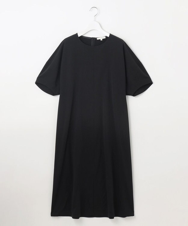 自由区 S 【接触冷感・UVカット・吸水速乾・抗菌防臭・洗える】ハイカウントモクロディ ワンピース ブラック