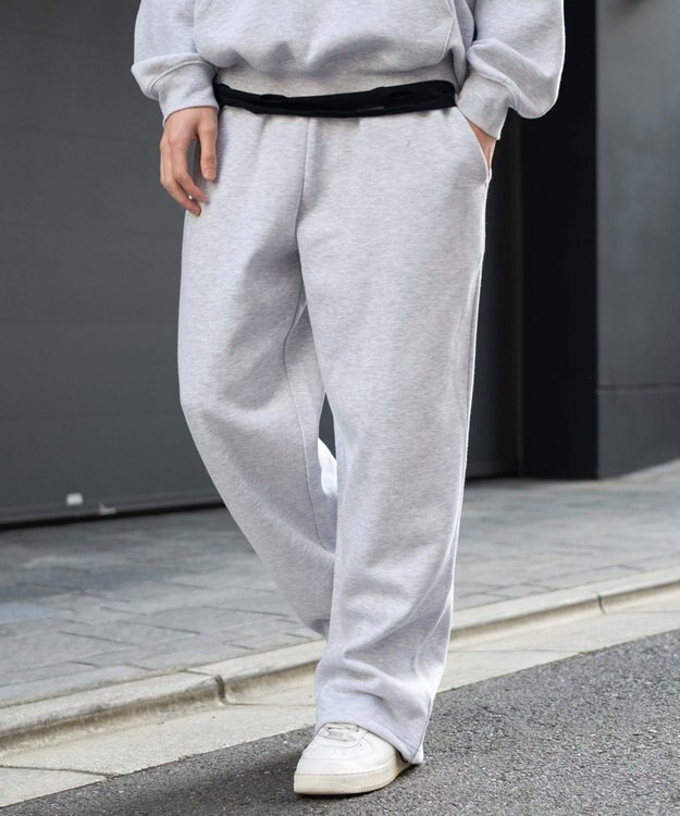 WEGO ユニセックス着用ITEM/ウエストゴム】スウェットパンツ 杢グレー