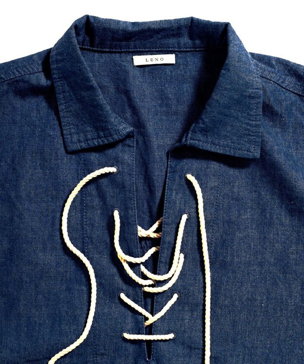 LENO CHAMBRAY PULLOVER / シャンブレーブラウス FADE INDIGO