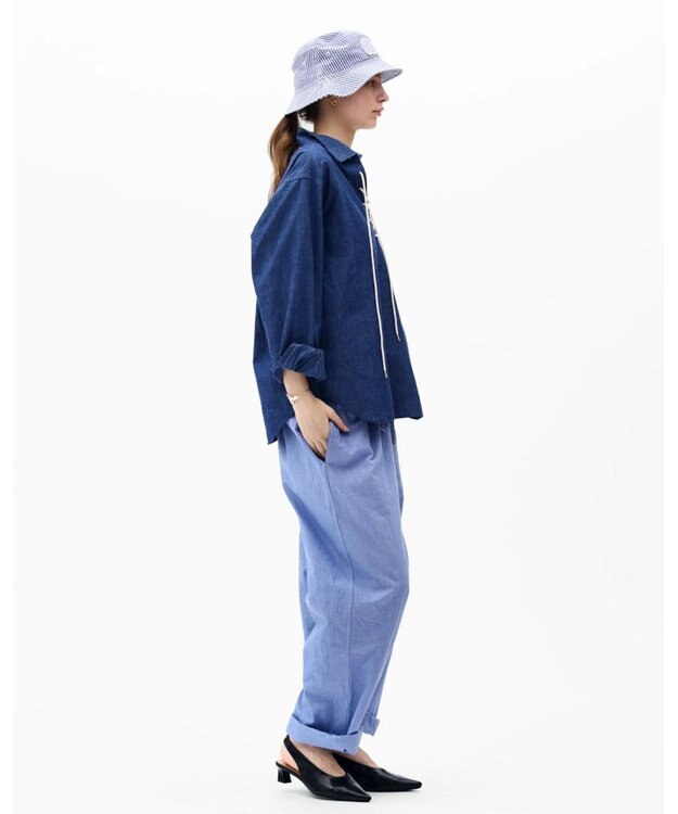 LENO CHAMBRAY PULLOVER / シャンブレーブラウス FADE INDIGO