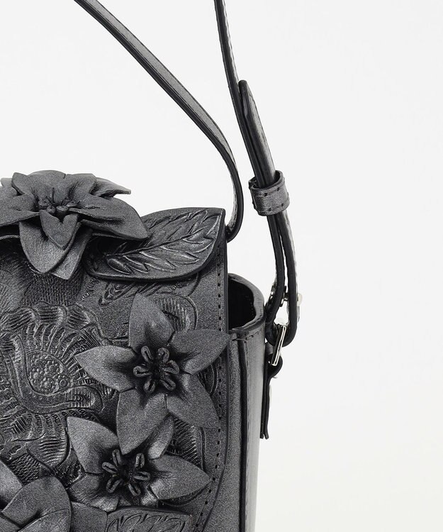 GRACE CONTINENTAL FlowerHandleBAG ブラック