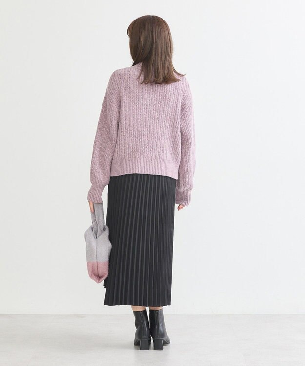 earth music&ecology 透かしベロアモールプルオーバー Pink