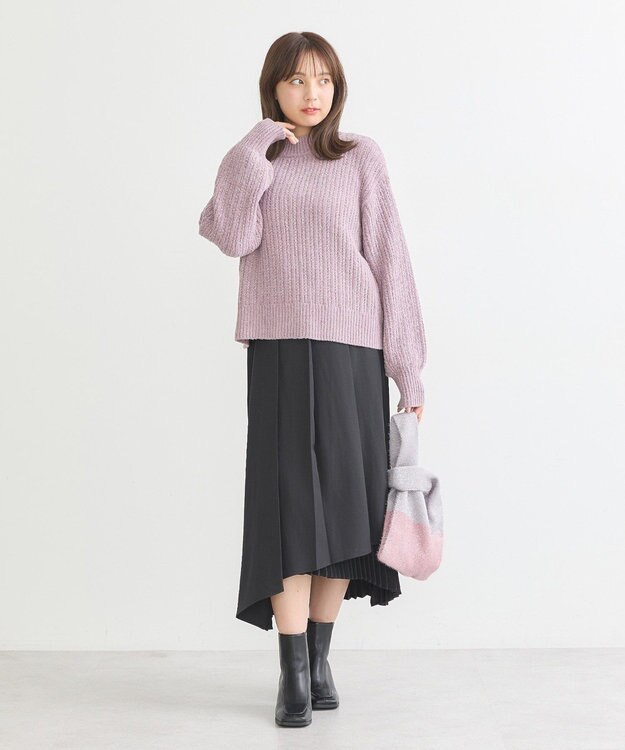 earth music&ecology 透かしベロアモールプルオーバー Pink