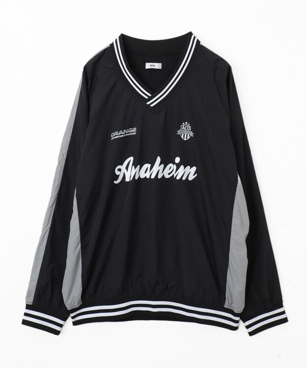 WEGO 【ユニセックス着用ITEM】ナイロングラフィックプルオーバー ブラック