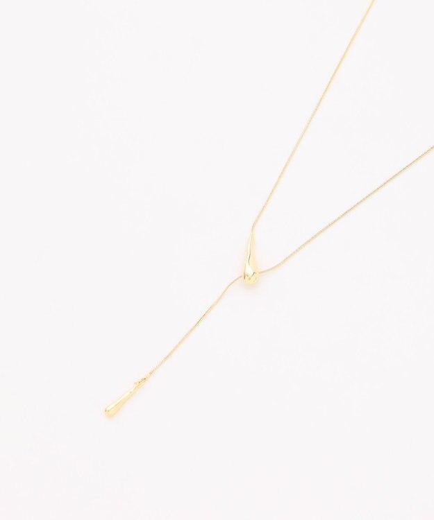 ANY ドロップラリエットネックレス ゴールド