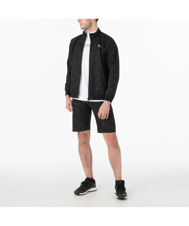 ZERO HALLIBURTON クールドッツ カモフラージュ ブルゾン ZHG-A4S10A 82822 ゴルフウェア ブラック