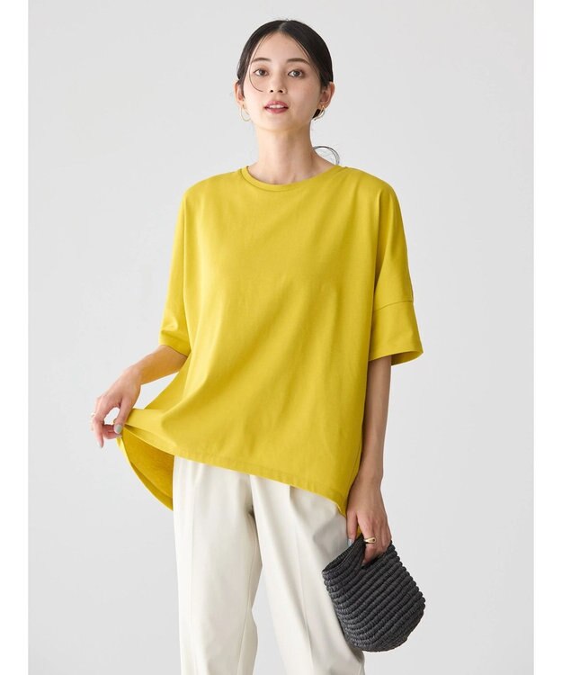 AMERICAN HOLIC 接触冷感バックタックカットプルオーバー Yellow