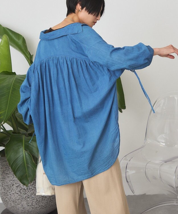 AMERICAN HOLIC ガーメントウォッシュアソートギャザーシャツ Indigo