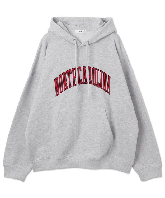 WEGO 【ユニセックス着用ITEM】ワッペンロゴパーカー アッシュグレー