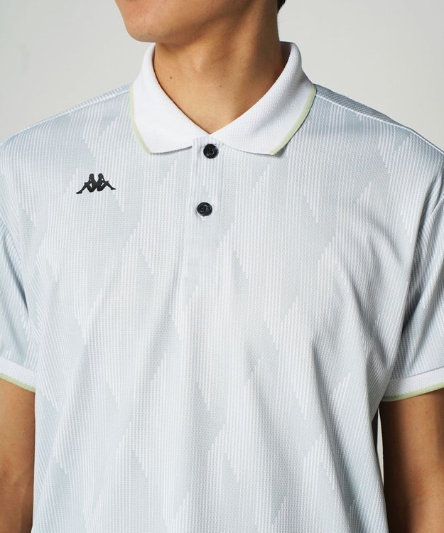 FILA GOLF／marie claire 【Kappa】柄半袖ポロシャツ ホワイト