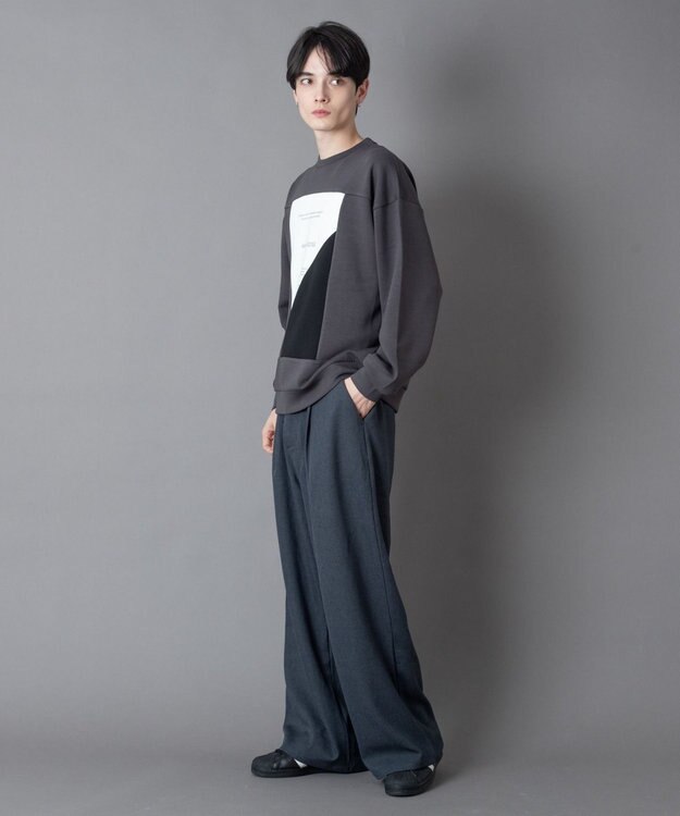 WEGO カラーパネルプルオーバー ブラック中濃色