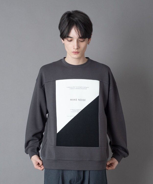 WEGO カラーパネルプルオーバー ブラック中濃色