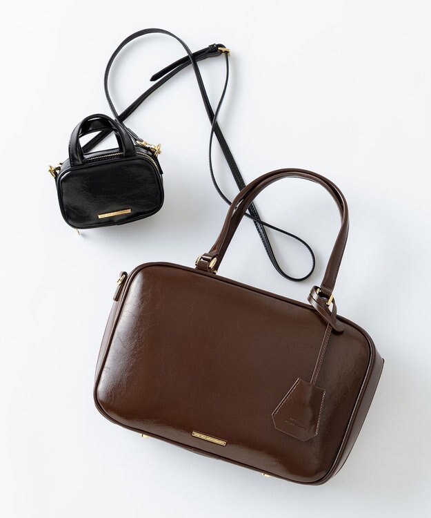 23区 【見上愛さん着用/VERY12月号掲載/新色追加】ボストン バッグ ダークブラウン系