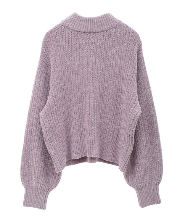 earth music&ecology 透かしベロアモールプルオーバー Pink