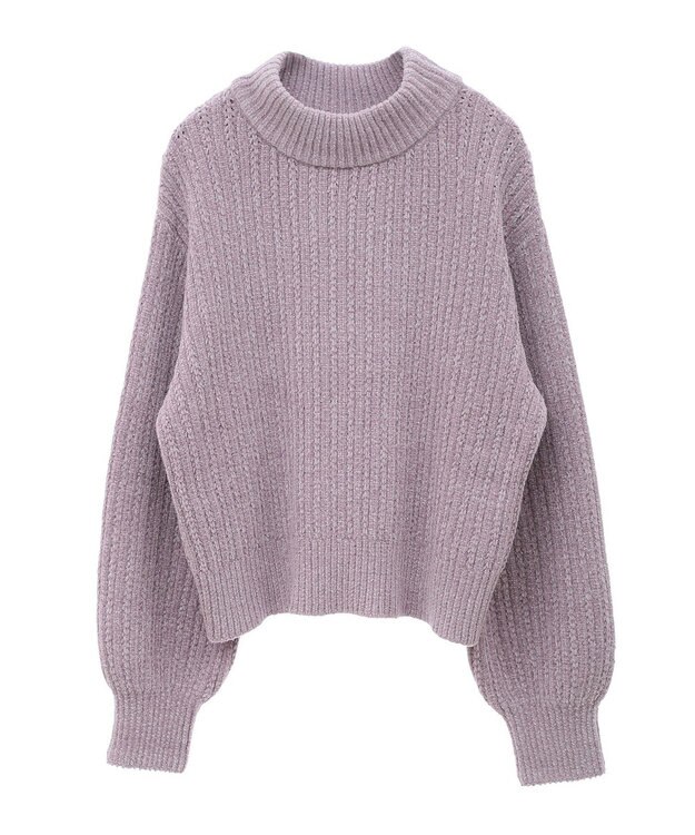 earth music&ecology 透かしベロアモールプルオーバー Pink