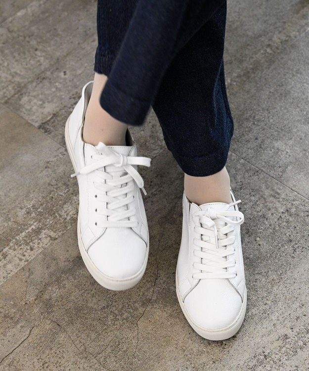 Pointer 本革スライドオンスニーカー ホワイト