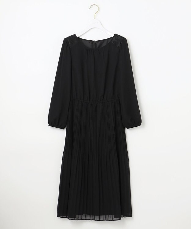 ANY SIS 【洗える】フェミニンプリーツ ワンピース ブラック