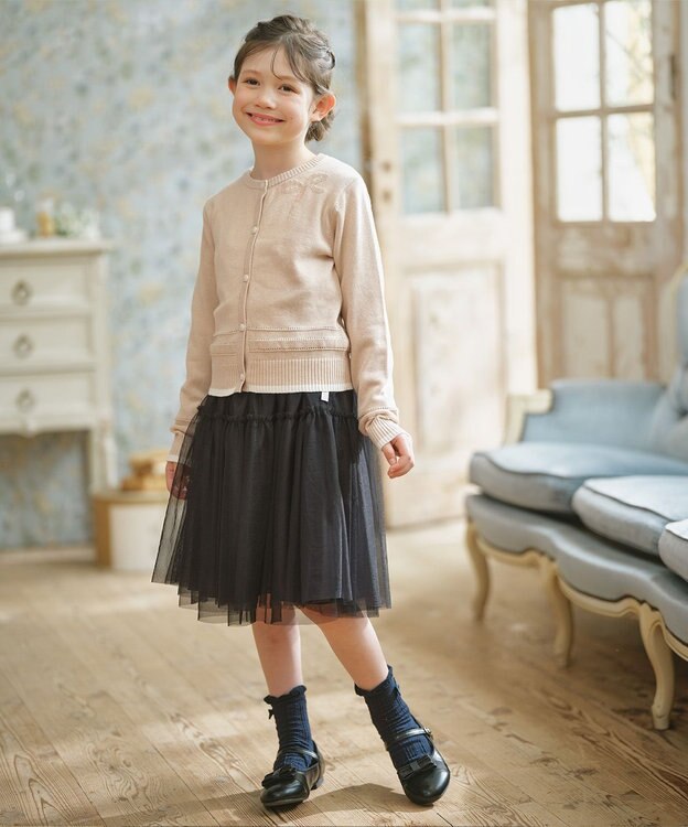 組曲 KIDS 【110-140㎝】クラシック カーディガン ベージュ
