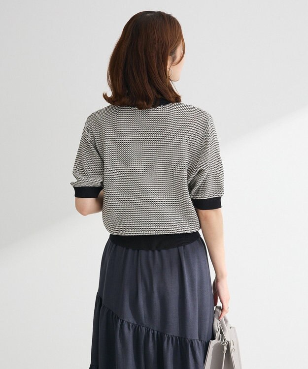 Green Parks ・ｓｗｉｎｇ　ｂｙ　マルチカラージャカードニット Gray