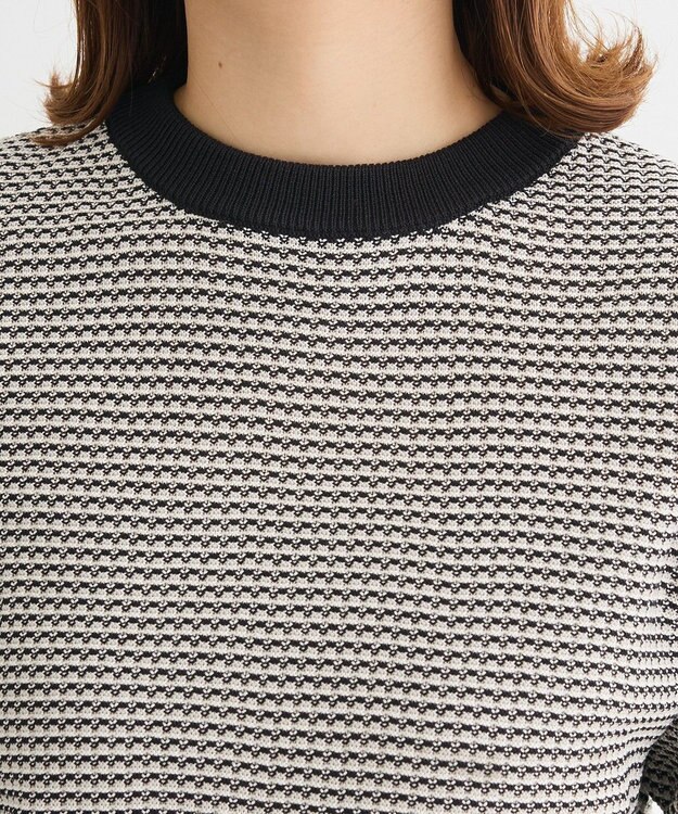 Green Parks ・ｓｗｉｎｇ　ｂｙ　マルチカラージャカードニット Gray