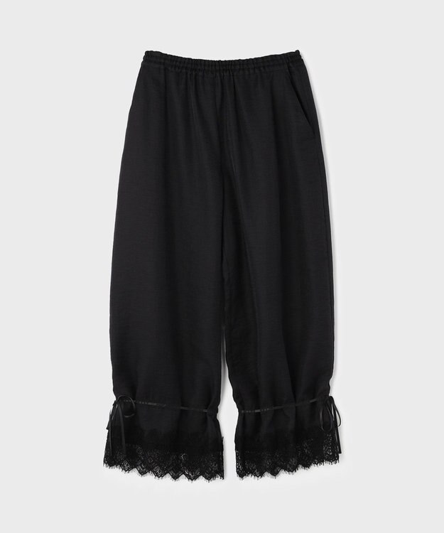 GRACE CONTINENTAL ドロストクロップドパンツ ブラック