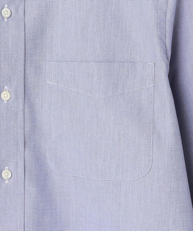 J.PRESS MEN 【PREMIUM PLEATS / 形態安定】スーピマコットンエンドオンエンド シャツ / B.D. ネイビー系