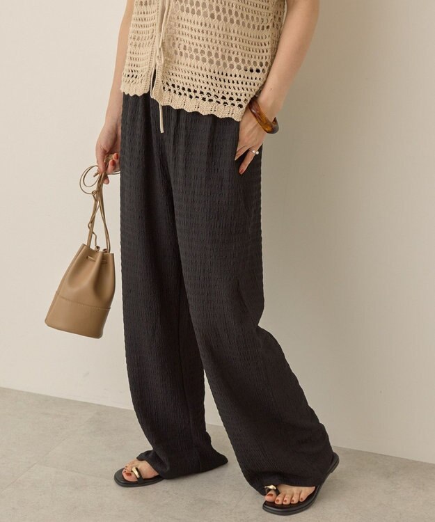 AMERICAN HOLIC シャーリングイージーパンツ Black