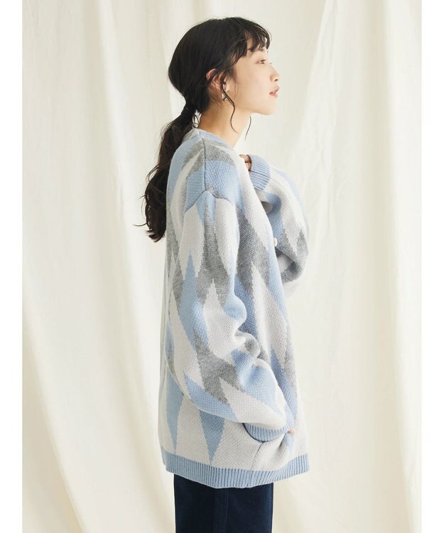 CRAFT STANDARD BOUTIQUE 【男女兼用】アーガイル柄カーディガン2 Blue