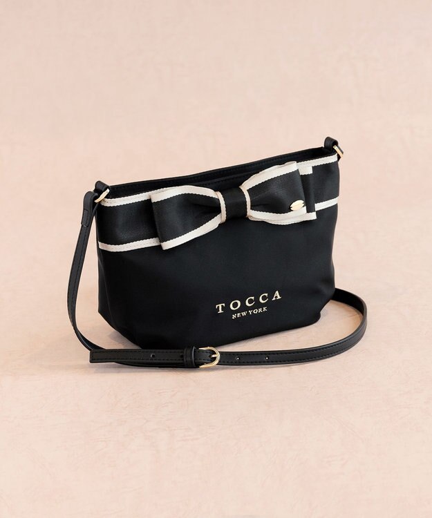 TOCCA BICOLOR RIBBON POCHETTE ポシェット ブラック系