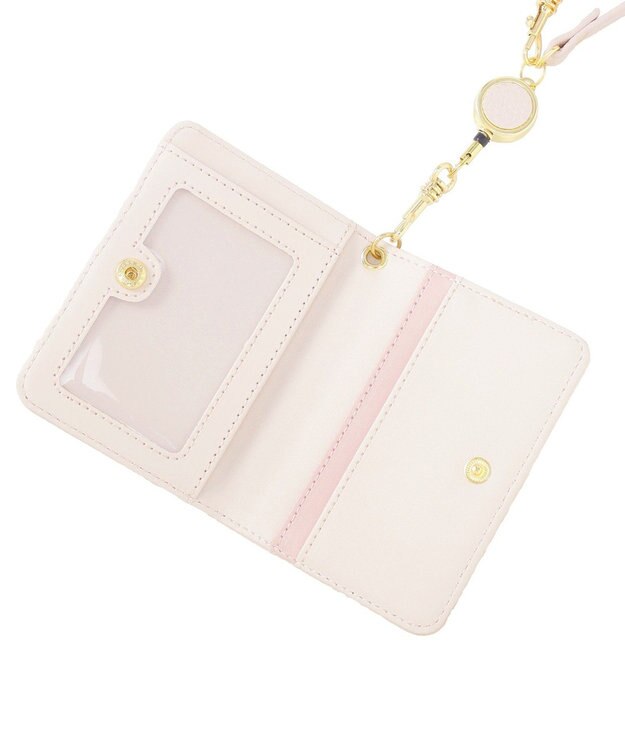 Maison de FLEUR 二つ折りリールパスケース Light Pink
