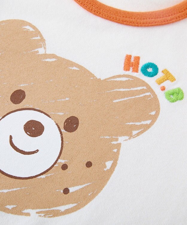 MIKI HOUSE HOT BISCUITS 【70-80cm】カラフルビーンズ フェイスプリント ショートオール マルチカラー