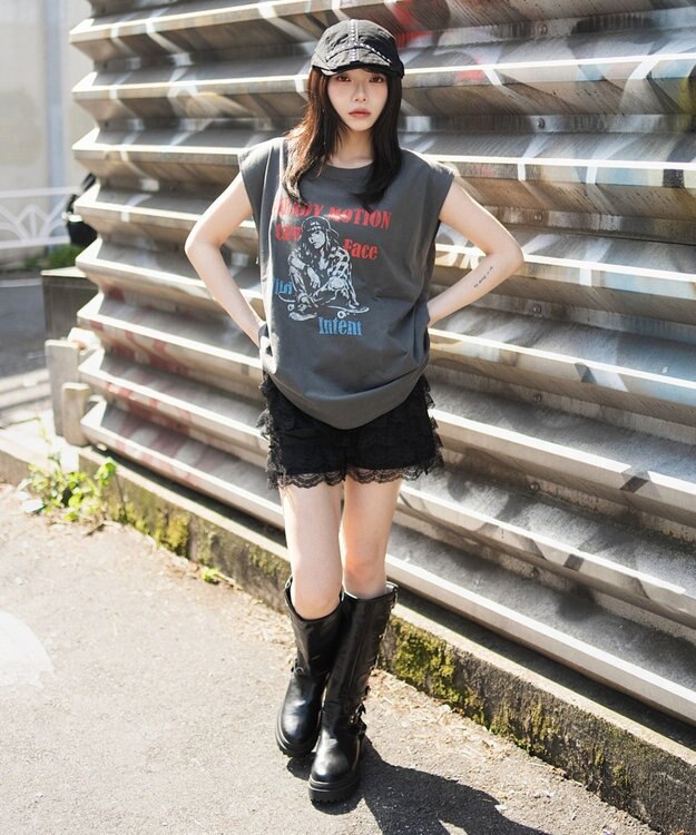 WEGO 【ユニセックス着用ITEM/MLサイズ展開】グラフィックBIGノースリーブ 柄2