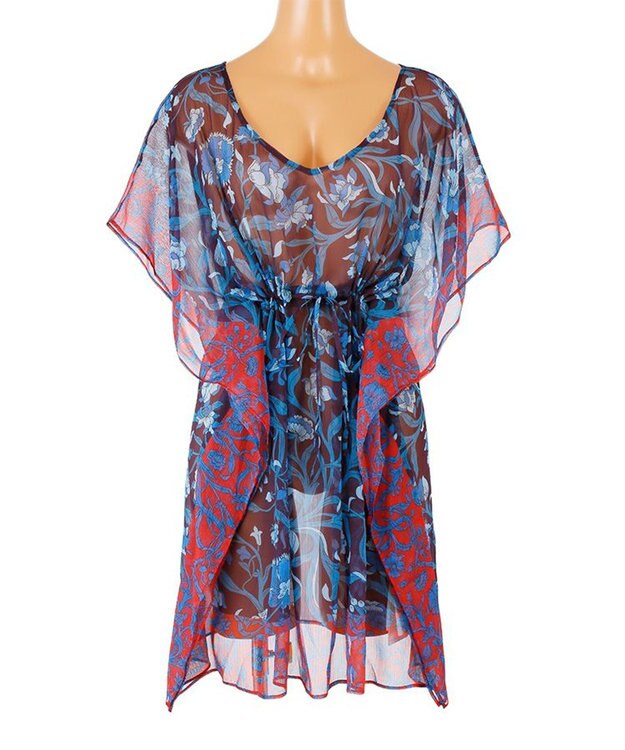 San-ai Resort（三愛水着楽園） 【SALE】【Reir　Premium】Columbia Fusion（Liberty Fabric) ポンチョ M ネイビー