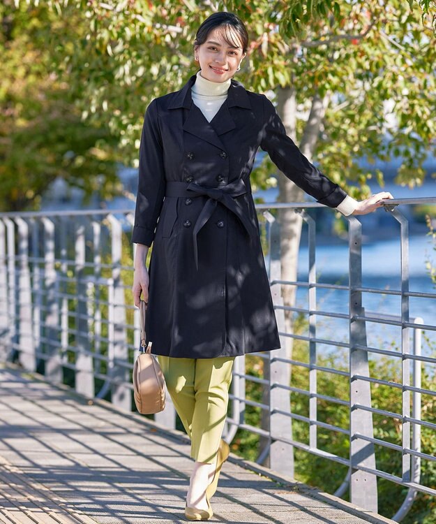 Tiaclasse L 【ダブルストレッチ・洗える】テーパードパンツ ライム