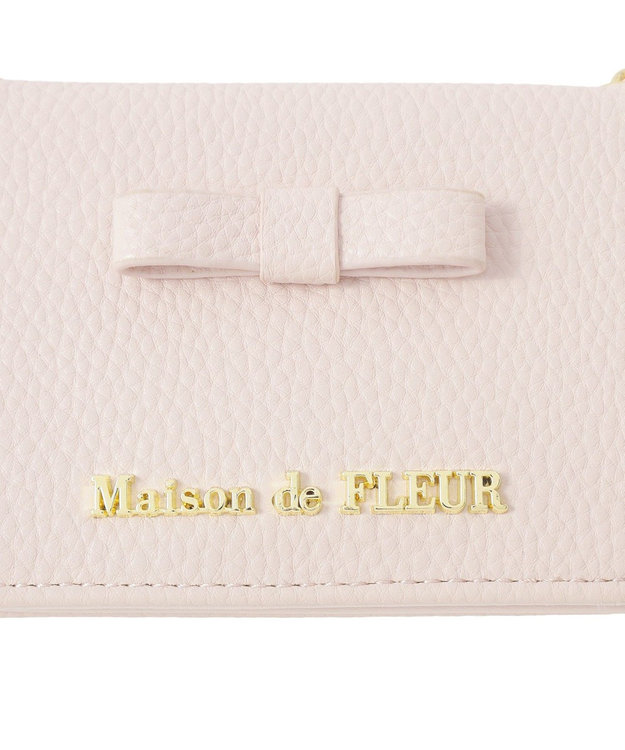 Maison de FLEUR 二つ折りリールパスケース Light Pink
