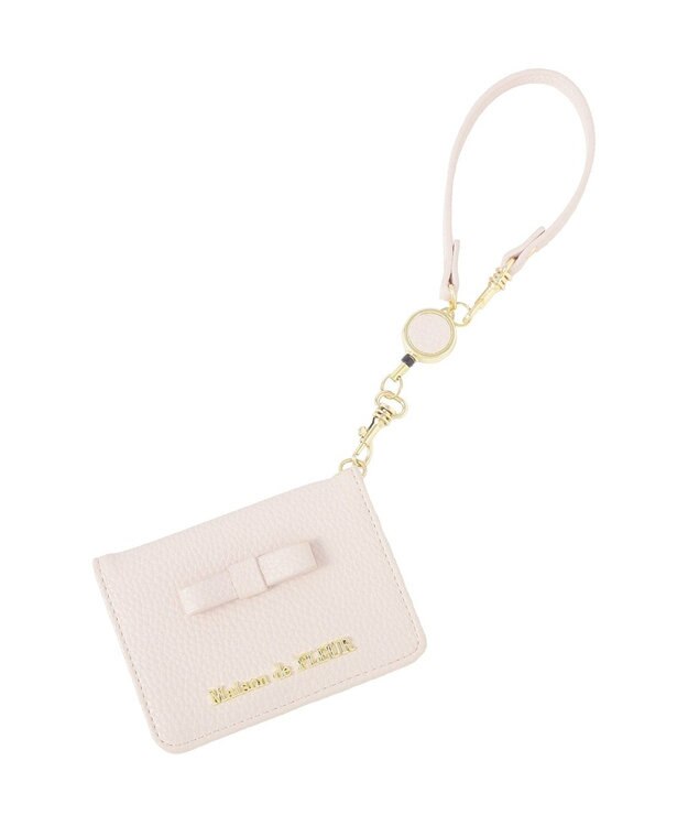 Maison de FLEUR 二つ折りリールパスケース Light Pink