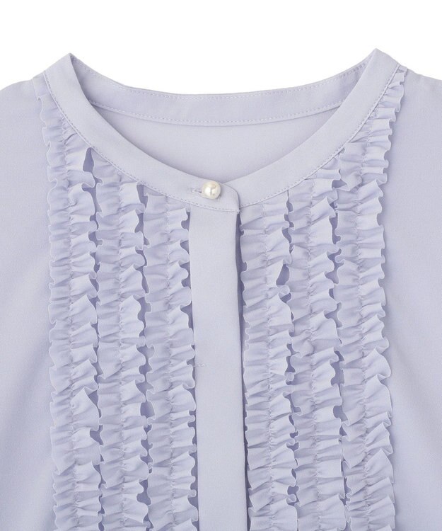 YECCA VECCA フリルデザインブラウス Sax