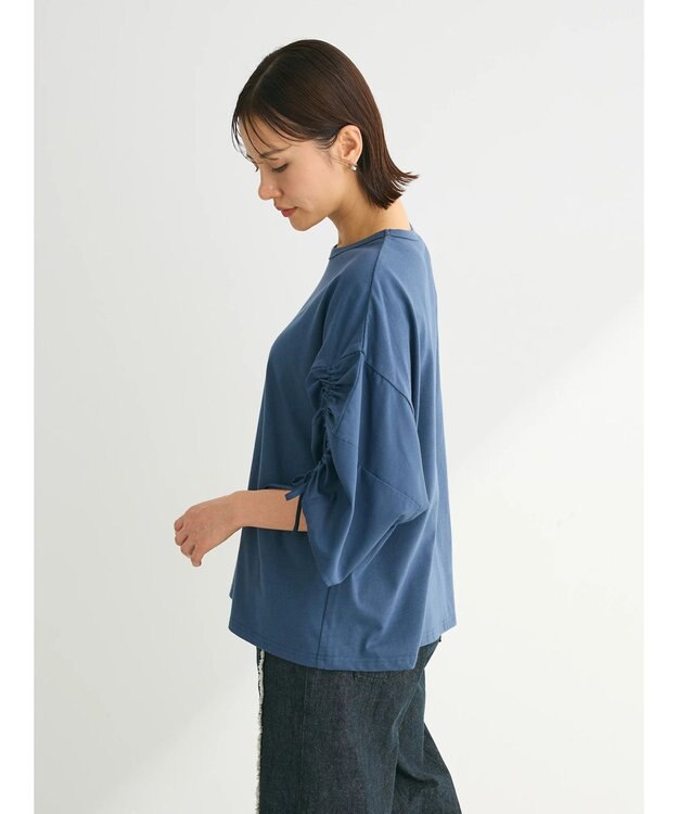 Green Parks ・ＥＬＥＮＣＡＲＥ　ＤＵＥ　ギャザースリーブＴＥＥ Blue