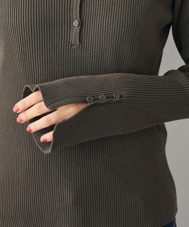 CRAFT STANDARD BOUTIQUE ヘンリーネック袖フレアプルオーバー Gray